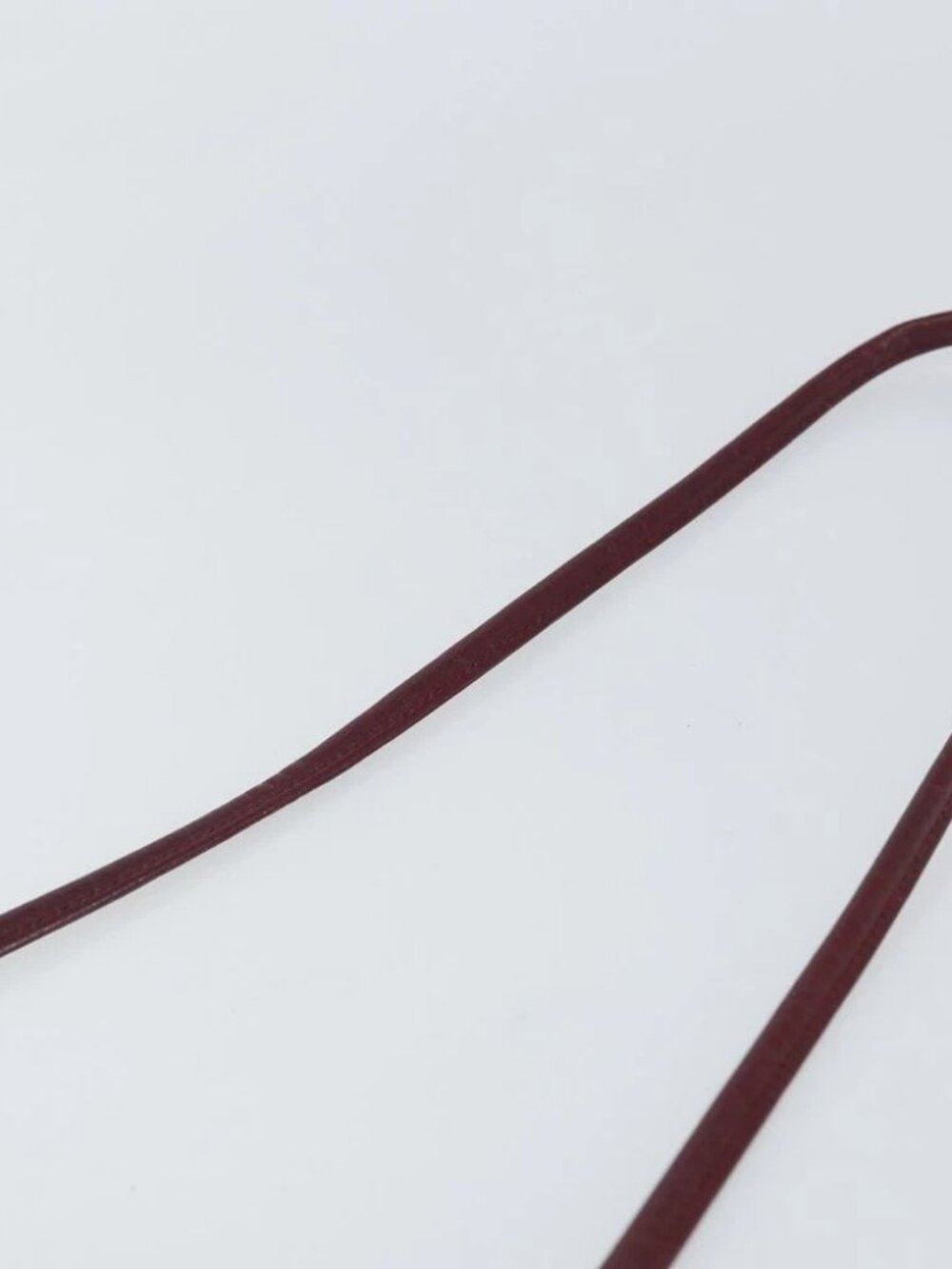 Christian Dior Shoulder Bag Leather Bordeaux Gold Auth - Picture 9 of 14